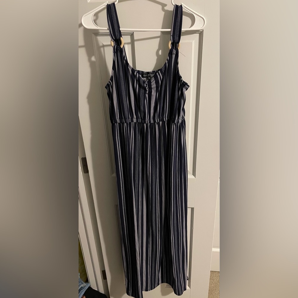 Blue and White Striped Derek Heart Maternity Dress - Size XL